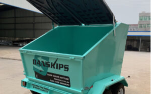 Danskips | Trailer Mounted Skip Bins for Hire | Book Your Bin